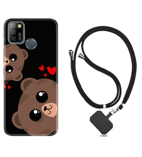 INFINIX Smart 4 5 6 Zero 8 S5 Pro Kılıf Boyun Askılı Silikon Love Animals 1780
