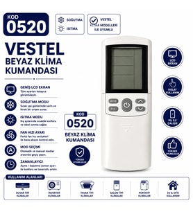 Vestel 0520 Klima Kumandası