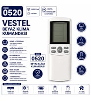 Vestel 0520 Klima Kumandası