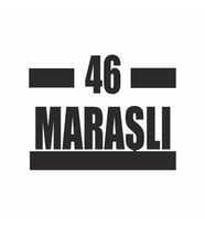 46 Maraşlı Araba Sticker siyah 16x9 CM (Siyah)