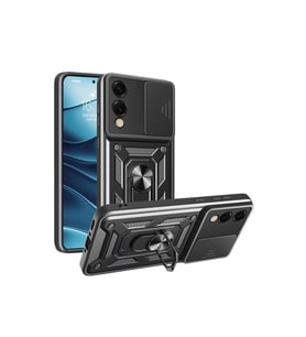 Samsung Galaxy S25 Edge Pars Lens Yüzüklü Silikon - Siyah