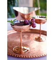 BAKIR KADEH DİLİMLİ MODEL BAKIR RENK (2'Lİ)