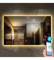 (h)70x120 cm Bluetoothlu Buğu Çözücülü Dokunmatik Işıklı Ledli Banyo Aynası