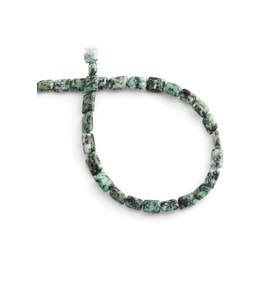 Jasper Doğal Taş Parlak Yeşil Yassı Dikdörtgen Kesim 6x8mm Dizi [AA]