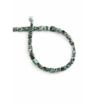Jasper Doğal Taş Parlak Yeşil Yassı Dikdörtgen Kesim 6x8mm Dizi [AA]