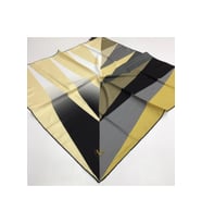 Geometrik Desen Black Seri Twill Eşarp Eşarp Askısı ile Birlikte 90x90 cm Siyah 