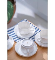 Acar PORWM-05372 Hexagon 6lı Çay Fincanı Takımı (Beyaz)