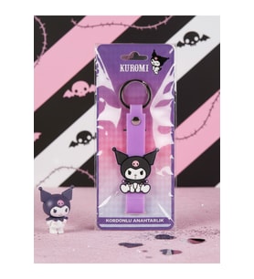 Kuromi & Hello Kitty Lisanslı Silikon Çanta Süsü Anahtarlık
