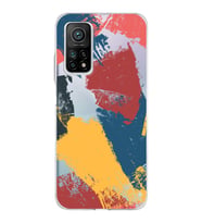 Xiaomi Mi 10 T Pro Uyumlu Kapak Brushstroke Tasarımlı Şeffaf Silikon Kılıf