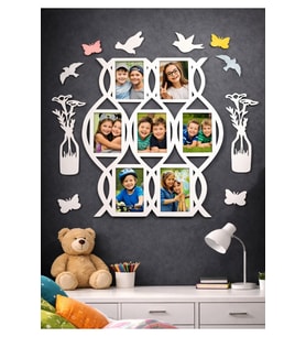 Resim çerçevesi şık ve modern 7li resim içi 10*15 tamamı 68 cmdir ahsap no 30043