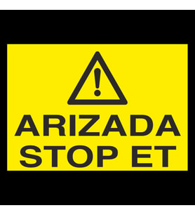 Arızada Stop Et Uyarı Levhası 20x30cm (Karışık)