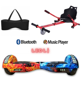 Citymate Elektrikli Kaykay Akıllı Denge Hoverboard + HoverKart + Çanta FULL LEDLİ EXTREM PAKET D10