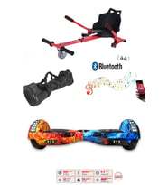 Citymate Elektrikli Kaykay Akıllı Denge Hoverboard + HoverKart + Çanta FULL LEDLİ EXTREM PAKET D10