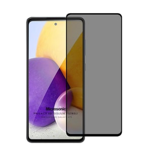 Microsonic Samsung Galaxy A73 5G Privacy 5D Gizlilik Filtreli Cam Ekran Koruyucu Siyah