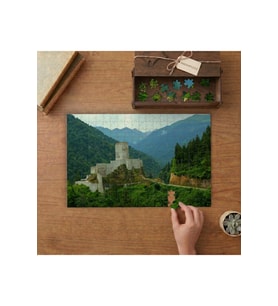 Zilkale - Rize Kalesi Tasarımı 240 parça Ahşap Puzzle Ahşap Kutuda MP02992