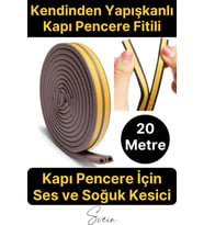 Pvc Doğrama Pencere Fitili İzolasyon Bandı Kendinden Yapışkanlı Kahve Kauçuk Yalıtım Bant 2x10=20 Mt