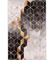 Eliana Home Baskılı, Yıkanabilir Kaymaz Taban Salon Halısı LNA1264 100x150 cm (Bej)