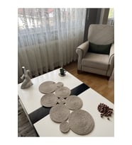 Doğal Jüt Iple El Işçiliği Ile Hazırlanan 80x40cm Rustik Masa Örtüsü