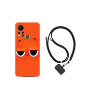 Infınıx Hot 11s Kılıf Ipli Boyun Askılı Desenli Silikon Orange 1830