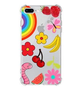PrintiFy Apple iPhone 7 Plus Uyumlu Water Color 5 Baskılı Şeffaf Köşe Korumalı Antişok Kılıf