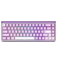 AKKO RAY68 HE Misty Purple White %65 AstroAim Manyetik Switch 8K Hz Hall Effect Hotswap ARGB Kablosuz İngilizce Gaming Klavye