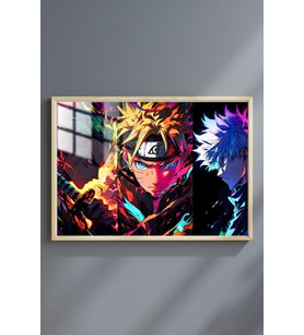 Anime Çerçeveli Metal Poster Tablo