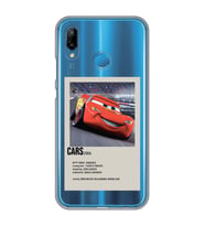 Huawei P20 Lite Uyumlu Cars Mcqueen Desenli Şeffaf Telefon Kılıfı