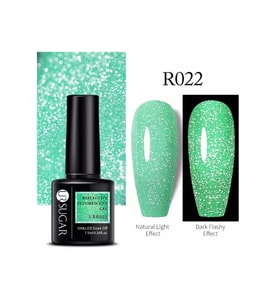 Ur Sugar Reflective Fluorescent Gel 7,5 ml Karanlıkta Parlayan Sımlı Kalıcı Oje R022