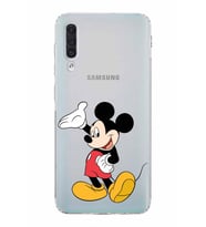 Samsung Galaxy A50   Kamera Korumalı  Kapak Mickey Mouse Tasarımlı  Şeffaf Kılıf