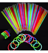 Pazariz Glow Stick Fosforlu Neon  Çubuk Bileklik Parti Konser Bilekliği 5 Adet