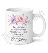 Dünyanın En İyi Ablası Yazılı Baskılı Kupa Bardak Hediye Abla Hediyesi