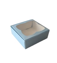 Çerçeveli Karton Kutu 9X9X3 CM (50 Adet)  Mavi