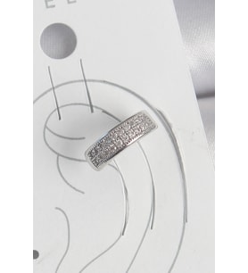 Pirinç Gümüş Renk Zirkon Taşlı Kıkırdak Model Kadın Küpe 5886 - SSSSSS8515-8756