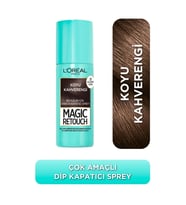 L'Oreal Paris Magic Retouch Beyaz Saçlar İçin Kapatıcı Koyu Kahverengi Saç Spreyi 75 Ml