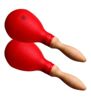 Cox M16-R Plastik Marakas (Kırmızı)  Canlı Renk Çiftli Ritim Çalgısı