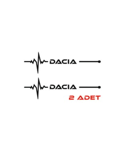 Dacia İçin Uyumlu Aksesuar Nabız Sticker Siyah 30*8 Cm