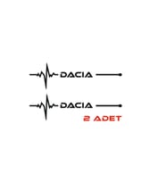 Dacia İçin Uyumlu Aksesuar Nabız Sticker Siyah 30*8 Cm