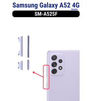 Samsung Galaxy A52 4G Açma Kapama Ve Yan Ses Tuşu Plastik Düğme SM-A525F Uyumlu