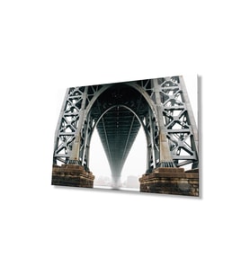 Köprü Cam Tablo 4mm Dayanıklı Temperli Cam, Bridge Glass Wall Decor (Çok Renkli)