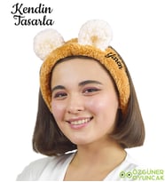 Kendin Tasarla Dailing Spa Sevimli Kulaklı Saç  - Makyaj  Bandı (Kahverengi)