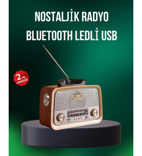 Taşınabilir Nostalji Radyo Usb Aux Girişli