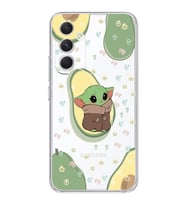 Samsung Galaxy A25 Uyumlu Baby Yoda Desenli Şeffaf Telefon Kılıfı