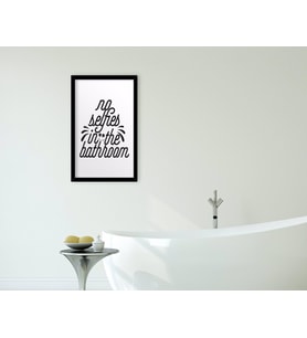 BK Home Banyo Dekoratif Ahşap Siyah Çerçeveli Tablo-25