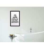 BK Home Banyo Dekoratif Ahşap Siyah Çerçeveli Tablo-25