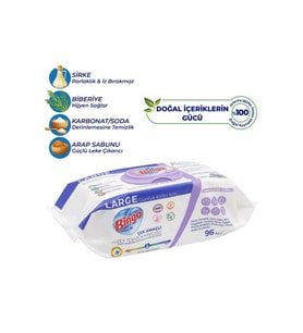Çok Amaçlı Yüzey Temizleme Mendili – Large Boy 3’lü Paket (96’lı x 3)  Pratik ve Hijyenik Temizlik