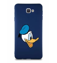 Samsung Galaxy J7 Prime Soft Premier Kapak Donald Duck-F Tasarımlı Silikon Kılıf - Lacivert (Şeffaf)