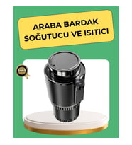 Mey İthalat® Isıtma Soğutma Özellikli Araç Bardaklığı Çakmak Girişli Akıllı