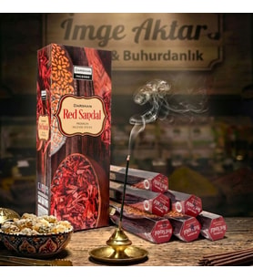 Darshan Red Sandal (Kırmızı Sandal) Çubuk Tütsü (20'li Paket) - Sıcak ve Baharatlı