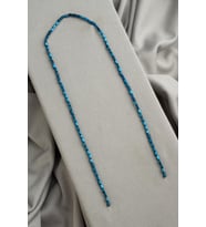Hematit Doğal Taş Parlak Mavi Silindir Kesim 2x4mm Dizi [AA]