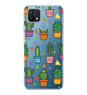 PrintiFy Oppo A15  ile Uyumlu 1mm Slim Fit Water Color 4 Baskılı Şeffaf  Kılıf